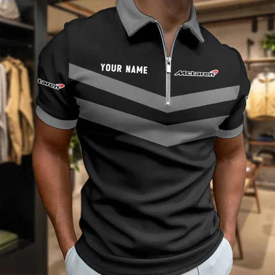 LIMITED EDITION - NEW CUSTOMIZED F108 MCL LAREN ZIP POLO SHIRT