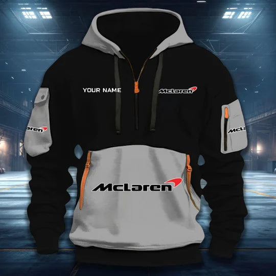 LIMITED RUN - NEW CUSTOMIZED F108 MCL LAREN QUARTER ZIP HOODIE