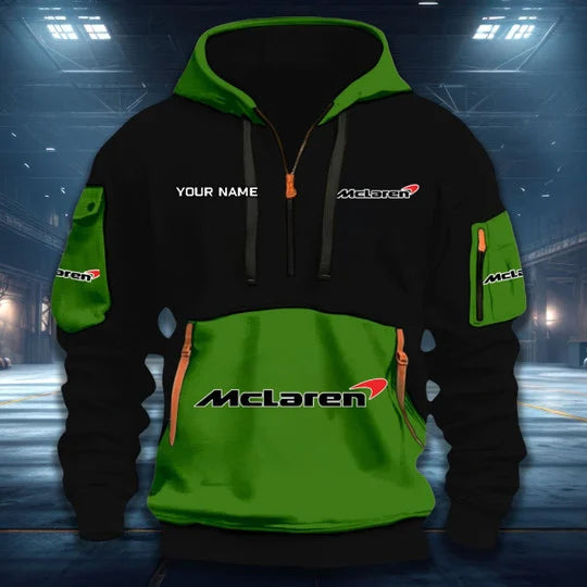 LIMITED RUN - NEW CUSTOMIZED F108 MCL LAREN QUARTER ZIP HOODIE