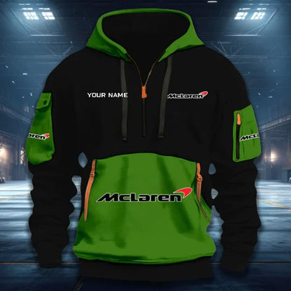 LIMITED RUN - NEW CUSTOMIZED F108 MCL LAREN QUARTER ZIP HOODIE