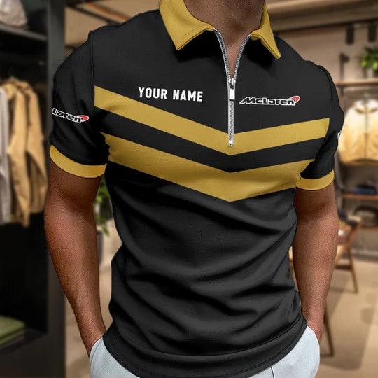 LIMITED EDITION - NEW CUSTOMIZED F108 MCL LAREN ZIP POLO SHIRT