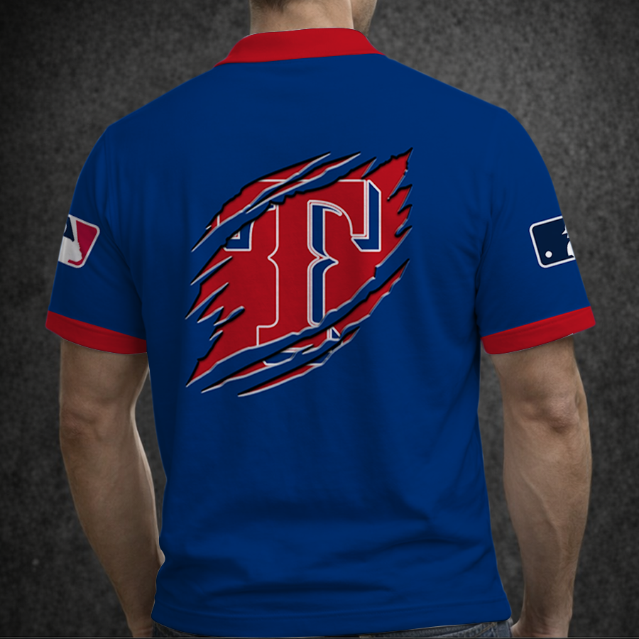 [FLASH SALE] NEW CUSTOMIZED MLB08 TRS TEXAS RANGERS POLO SHIRT