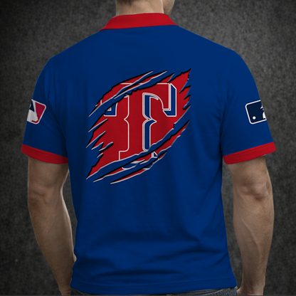 [FLASH SALE] NEW CUSTOMIZED MLB08 TRS TEXAS RANGERS POLO SHIRT