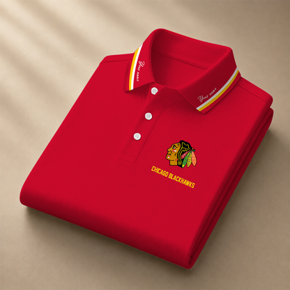 [SUPER SALE] NEW CUSTOMIZED NHL08 CBH CHICAGO BLACKHAWKS POLO SHIRT