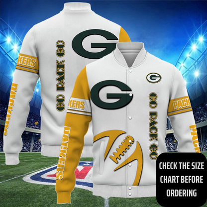 ELITE EDITION - NEW CUSTOMIZED NFL08 GBP GREEN BAY PACKERS SATIN VARSITY & BASEBALL JACKET