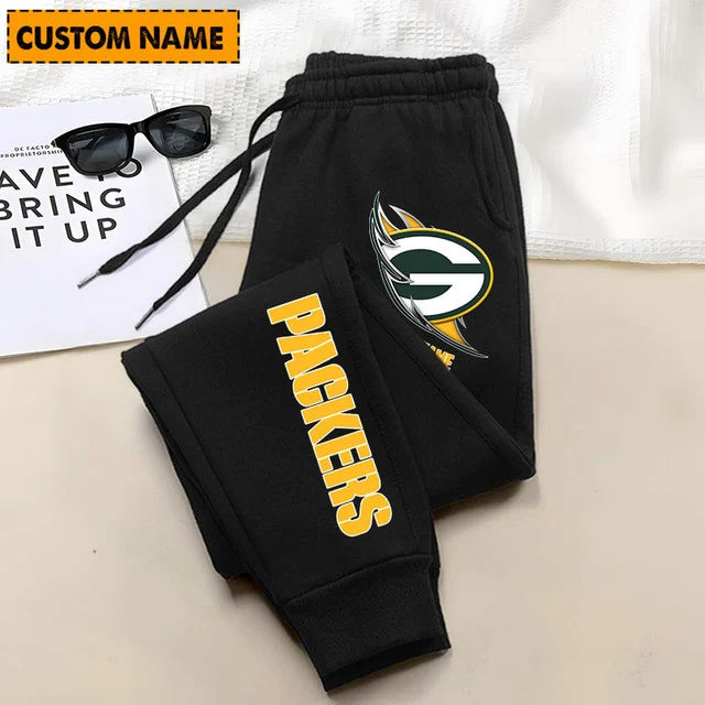 EXCLUSIVE EDITION - NEW CUSTOMIZED NFL08 GBP GREEN BAY PACKERS SWEATPANTS