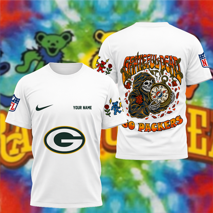 [SPECIAL OFFER] NEW CUSTOMIZED NFL08 GBP GREEN BAY PACKERS x GRATEFUL DEAD T-SHIRT, HOODIE, ZIP HOODIE
