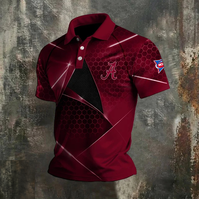 VIRAL EDITION - NEW CUSTOMIZED NCAA FBS08 ABC ALABAMA CRIMSON TIDE POLO SHIRT, ZIP POLO SHIRT & T-SHIRTS