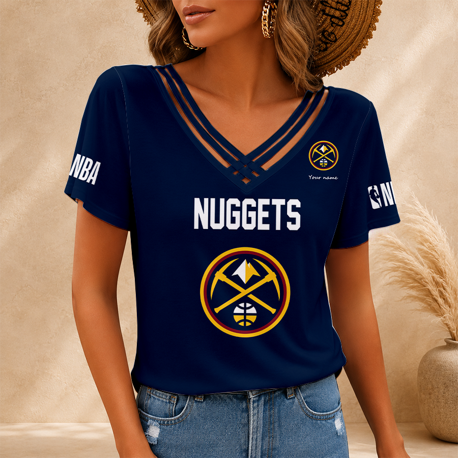 [HOT DEAL] NEW CUSTOMIZED NBA08 DNU DENVER NUGGETS V-NECK SHIRT