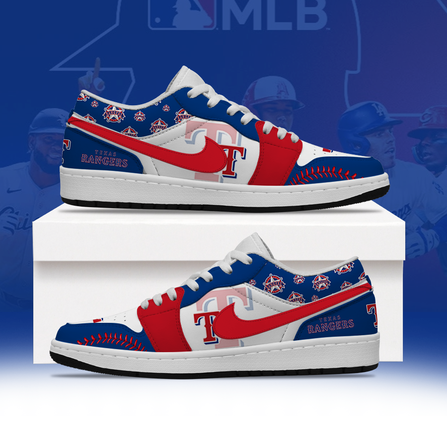 LIMITED EDITION - NEW CUSTOMIZED MLB08 TRS TEXAS RANGERS AIR JORDAN LOW SHOES
