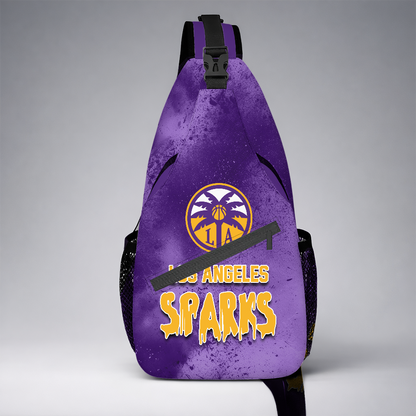 [FAN FAVORITE] NEW CUSTOMIZED WNBA08 LAS LOS ANGELES SPARKS SLING BAG
