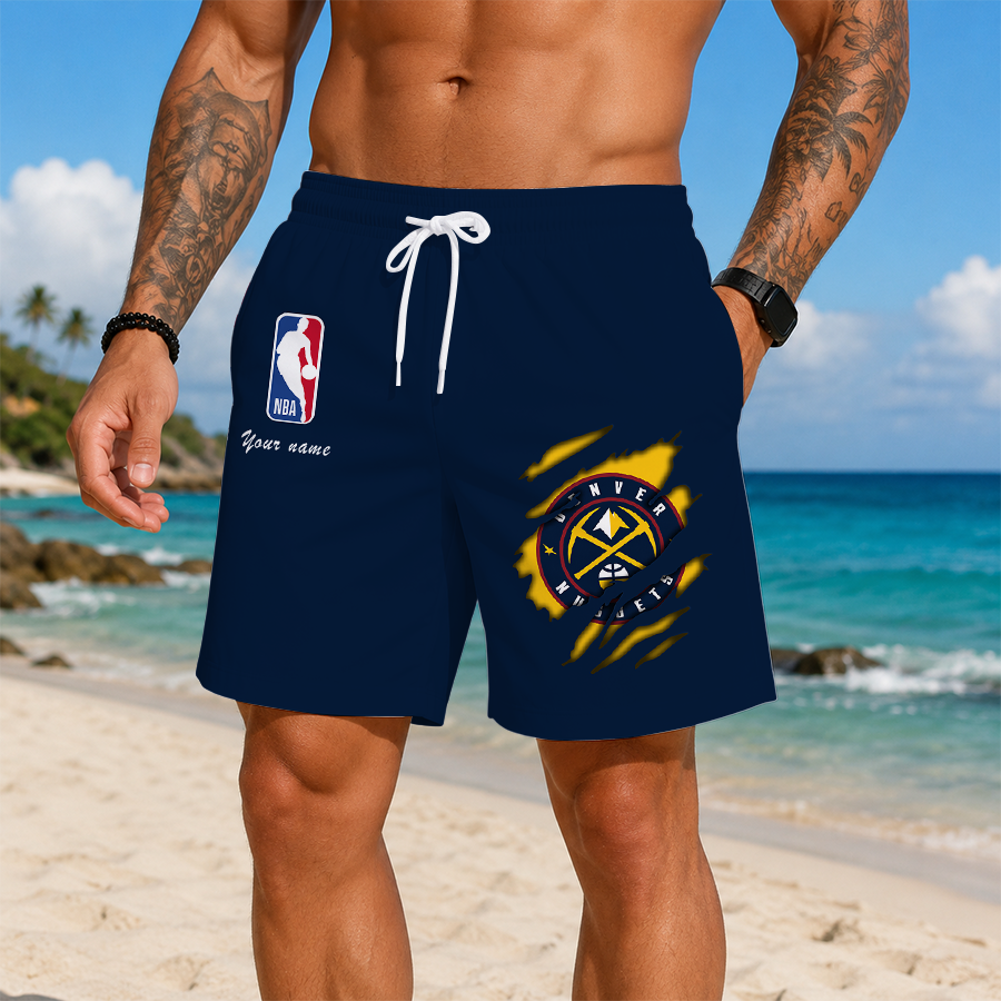 LIMITED EDITION - NEW CUSTOMIZED NBA08 DNU DENVER NUGGETS SHORT PANTS