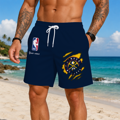LIMITED EDITION - NEW CUSTOMIZED NBA08 DNU DENVER NUGGETS SHORT PANTS