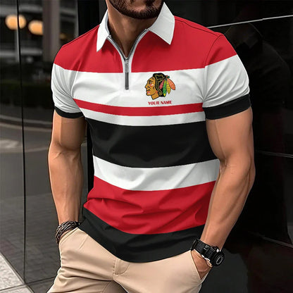 EXCLUSIVE EDITION - NEW CUSTOMIZED NHL08 CBH CHICAGO BLACKHAWKS POLO SHIRT, ZIP POLO SHIRT & T-SHIRTS