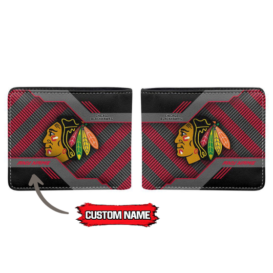 VIRAL EDITION - NEW CUSTOMIZED NHL08 CBH CHICAGO BLACKHAWKS LEATHER WALLET