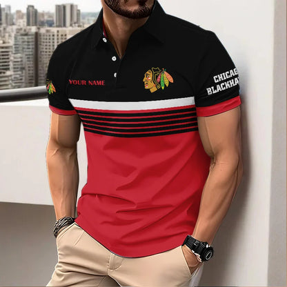 VIRAL EDITION - NEW CUSTOMIZED NHL08 CBH CHICAGO BLACKHAWKS POLO SHIRT, ZIP POLO SHIRT & T-SHIRTS