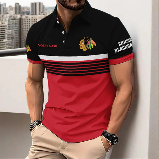 VIRAL EDITION - NEW CUSTOMIZED NHL08 CBH CHICAGO BLACKHAWKS POLO SHIRT, ZIP POLO SHIRT & T-SHIRTS