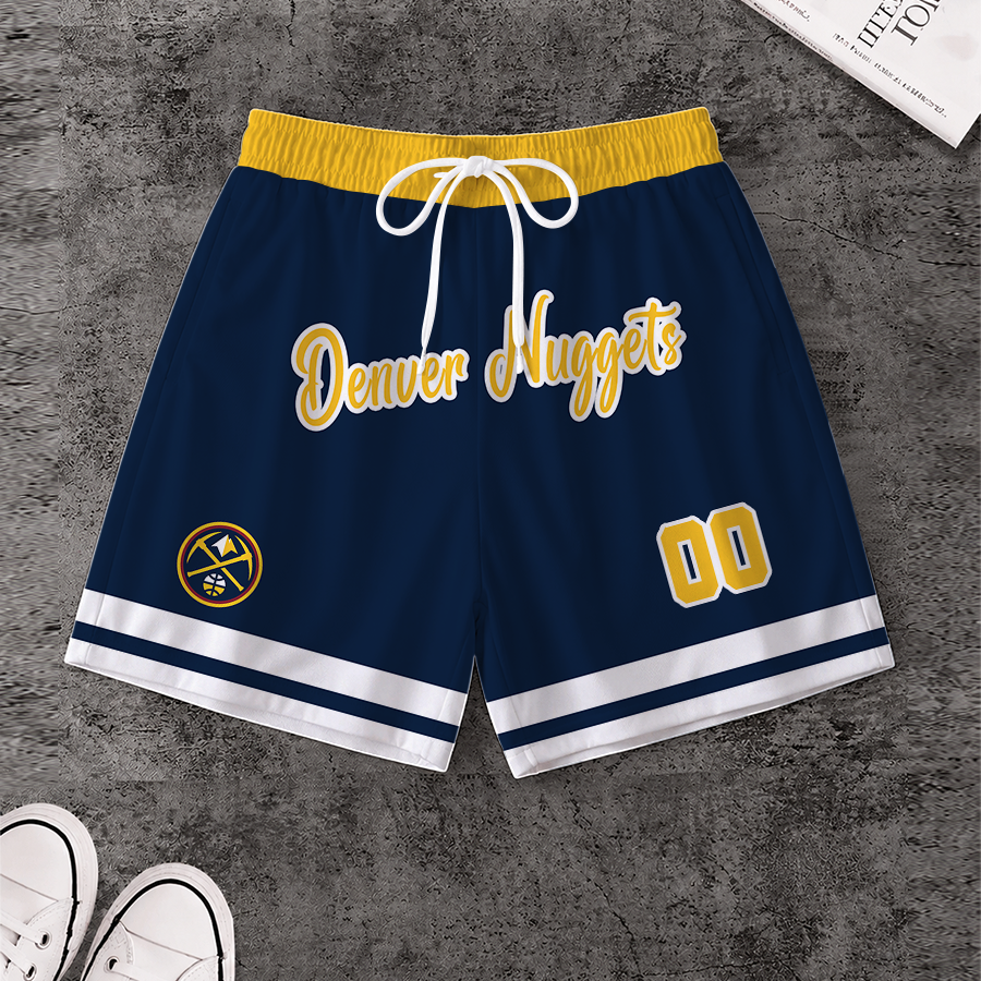 LIMITED EDITION - NEW CUSTOMIZED NBA08 DNU DENVER NUGGETS SHORT PANTS