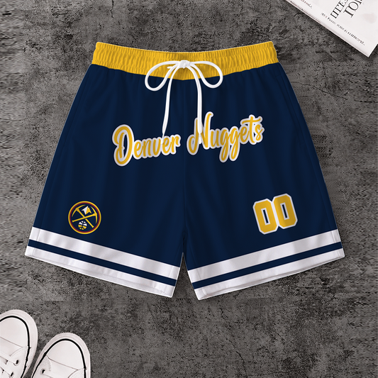 LIMITED EDITION - NEW CUSTOMIZED NBA08 DNU DENVER NUGGETS SHORT PANTS