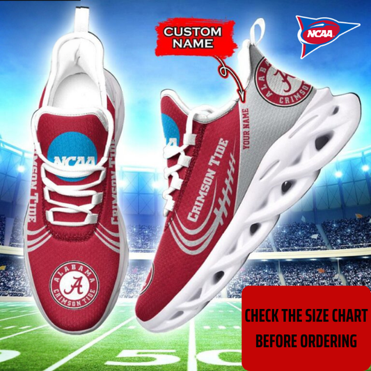ELITE EDITION - NEW CUSTOMIZED NCAA FBS08 ABC ALABAMA CRIMSON TIDE CLUNKY SNEAKERS