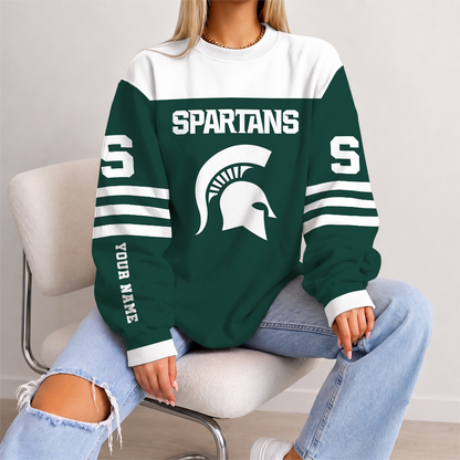 [FAN FAVORITE] NEW CUSTOMIZED NCAA MFF08 MSS MICHIGAN STATE SPARTANS UNISEX SWEATSHIRT