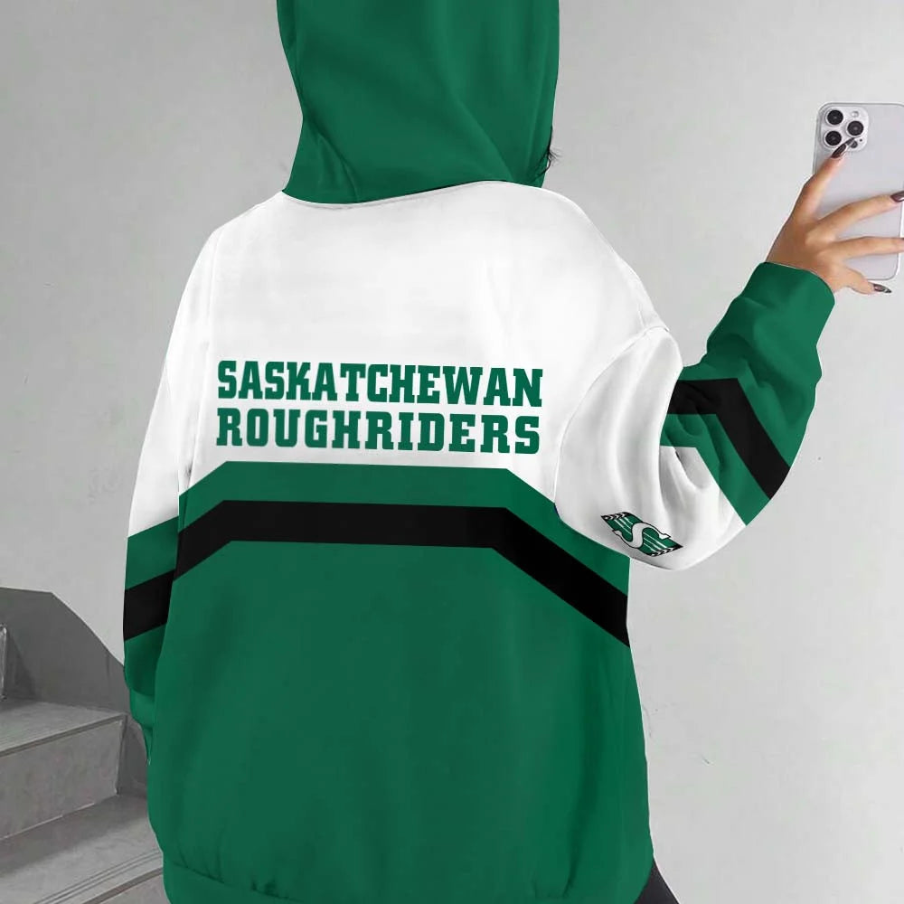 [FAN EXCLUSIVE] NEW CUSTOMIZED CFL08 SSK SASKATCHEWAN ROUGHRIDERS HOODIE & ZIP HOODIE