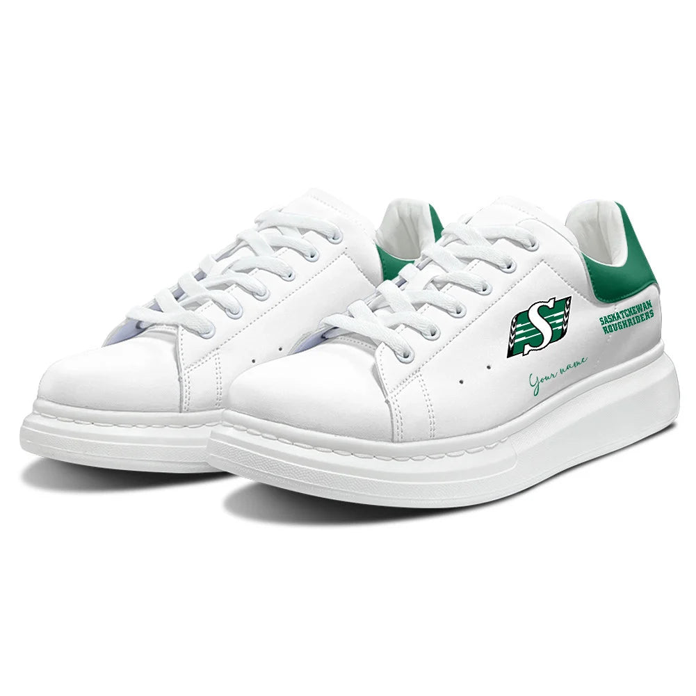 [FAN EXCLUSIVE] NEW CUSTOMIZED CFL08 SSK SASKATCHEWAN ROUGHRIDERS MCQUEEN SHOES