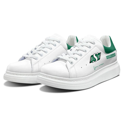 [FAN EXCLUSIVE] NEW CUSTOMIZED CFL08 SSK SASKATCHEWAN ROUGHRIDERS MCQUEEN SHOES