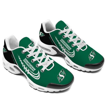 [FAN EXCLUSIVE] NEW CUSTOMIZED CFL08 SSK SASKATCHEWAN ROUGHRIDERS AIR MAX PLUS SNEAKERS