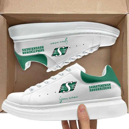 [FAN EXCLUSIVE] NEW CUSTOMIZED CFL08 SSK SASKATCHEWAN ROUGHRIDERS MCQUEEN SHOES