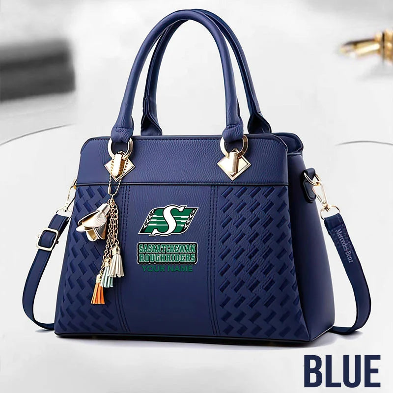 [FAN EXCLUSIVE] NEW CUSTOMIZED CFL08 SSK SASKATCHEWAN ROUGHRIDERS MULTICOLOR HANDBAG