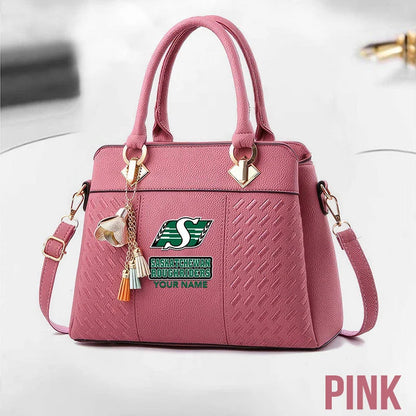 [FAN EXCLUSIVE] NEW CUSTOMIZED CFL08 SSK SASKATCHEWAN ROUGHRIDERS MULTICOLOR HANDBAG