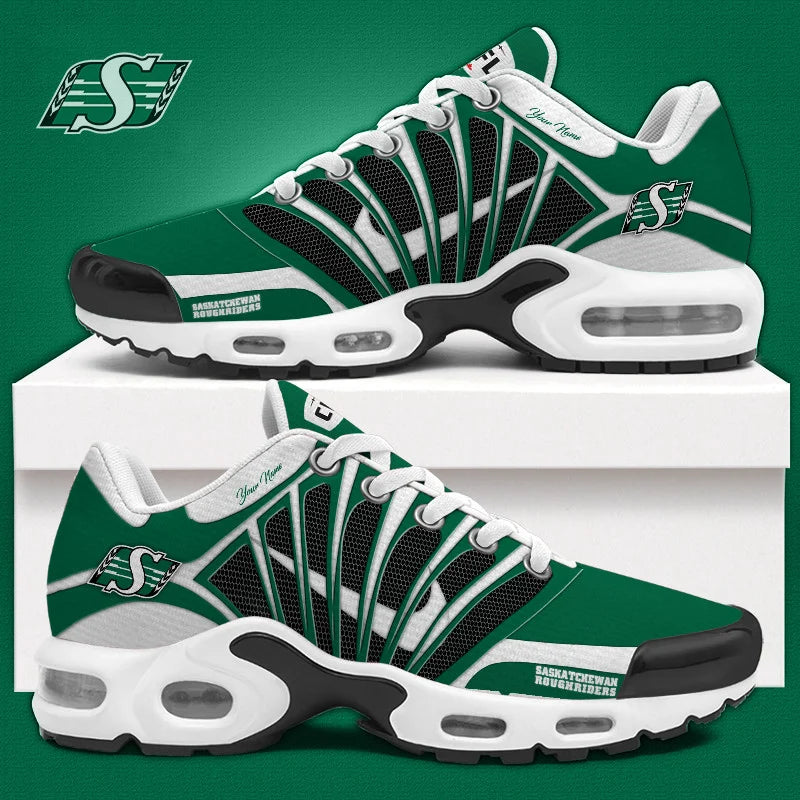 [FAN EXCLUSIVE] NEW CUSTOMIZED CFL08 SSK SASKATCHEWAN ROUGHRIDERS AIR MAX PLUS SNEAKERS