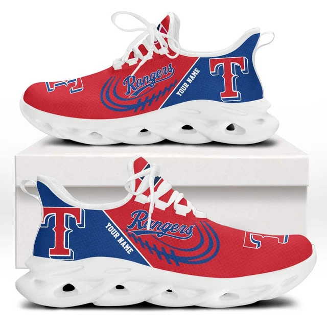 LIMITED EDITION - NEW CUSTOMIZED MLB08 TRS TEXAS RANGERS PREMIUM CLUNKY SNEAKERS
