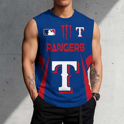 LIMITED EDITION - NEW CUSTOMIZED MLB08 TRS TEXAS RANGERS MEN'S GYM SHIRT