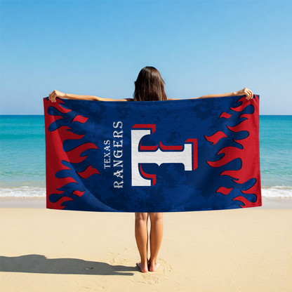LIMITED EDITION - NEW CUSTOMIZED MLB08 TRS TEXAS RANGERS BEACH TOWEL FOR FAN