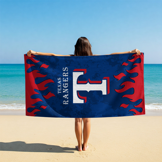 LIMITED EDITION - NEW CUSTOMIZED MLB08 TRS TEXAS RANGERS BEACH TOWEL FOR FAN