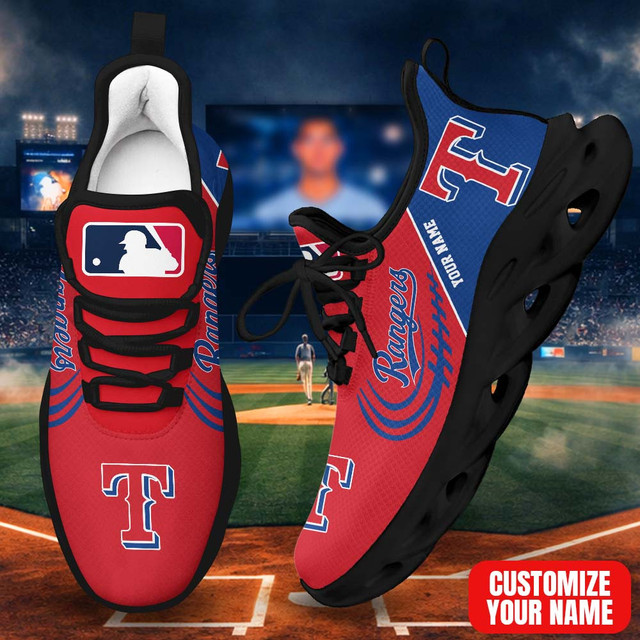 LIMITED EDITION - NEW CUSTOMIZED MLB08 TRS TEXAS RANGERS PREMIUM CLUNKY SNEAKERS