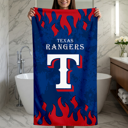 LIMITED EDITION - NEW CUSTOMIZED MLB08 TRS TEXAS RANGERS BEACH TOWEL FOR FAN