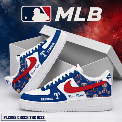 LIMITED EDITION - NEW CUSTOMIZED MLB08 TRS TEXAS RANGERS AF1 SHOES