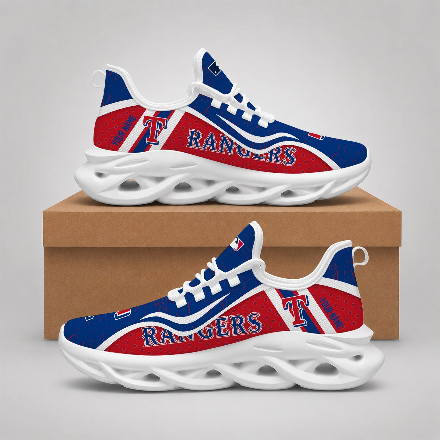 ELITE EDITION - NEW CUSTOMIZED MLB08 TRS TEXAS RANGERS MAX SOUL SHOES