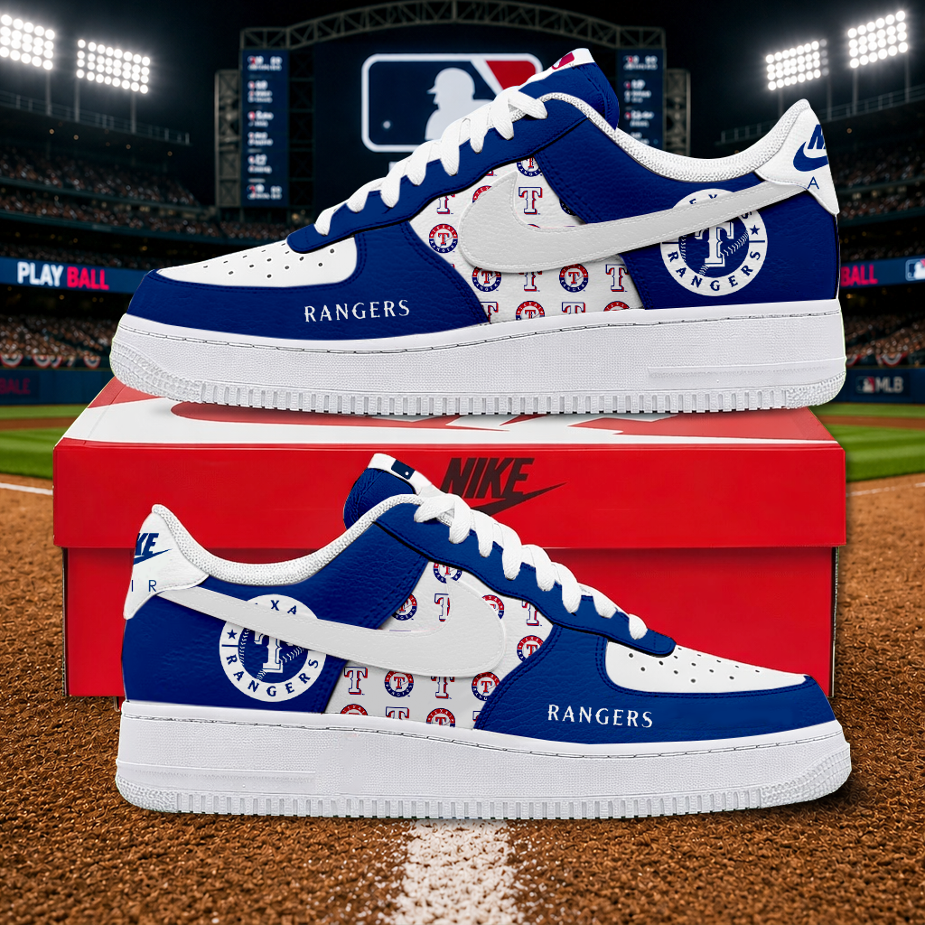 LIMITED EDITION - NEW CUSTOMIZED MLB08 TRS TEXAS RANGERS AF1 SHOES