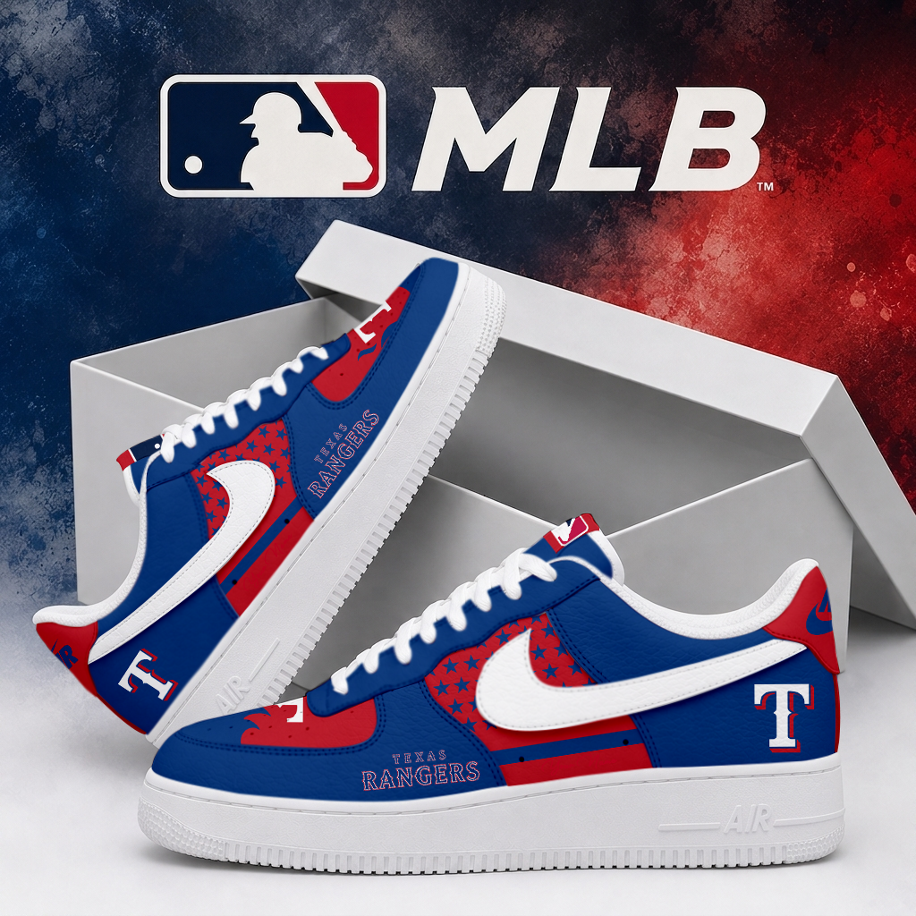 LIMITED EDITION - NEW CUSTOMIZED MLB08 TRS TEXAS RANGERS AF1 SHOES