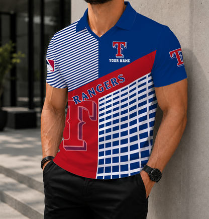 LIMITED EDITION - NEW CUSTOMIZED MLB08 TRS TEXAS RANGERS POLO SHIRT