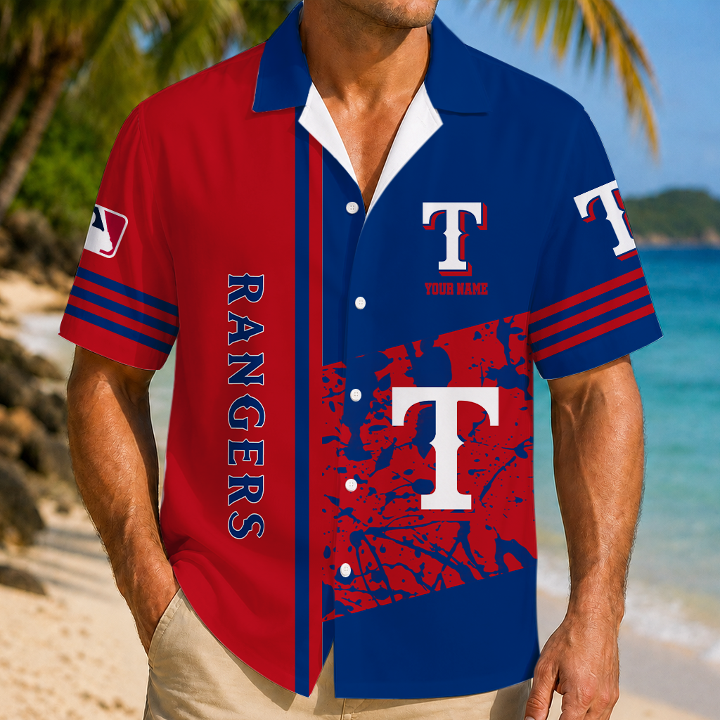 LIMITED EDITION - NEW CUSTOMIZED MLB08 TRS TEXAS RANGERS UNISEX HAWAIIAN SHIRT