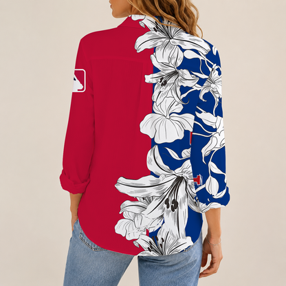 [FLASH SALE] NEW CUSTOMIZED MLB08 TRS TEXAS RANGERS WOMEN CASUAL SHIRT