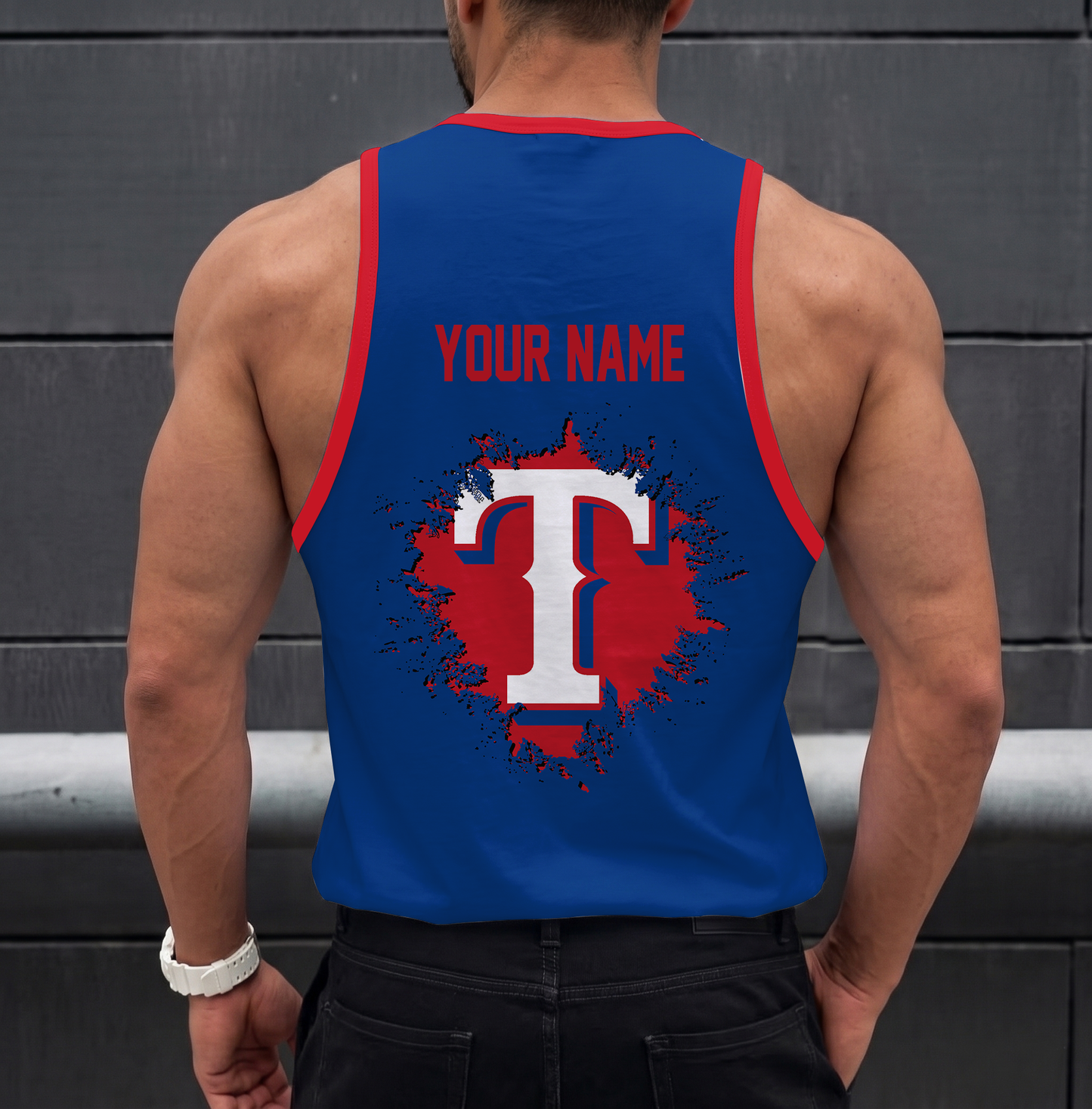 VIRAL EDITION - NEW CUSTOMIZED MLB08 TEXAS RANGERS UNISEX TANK TOP