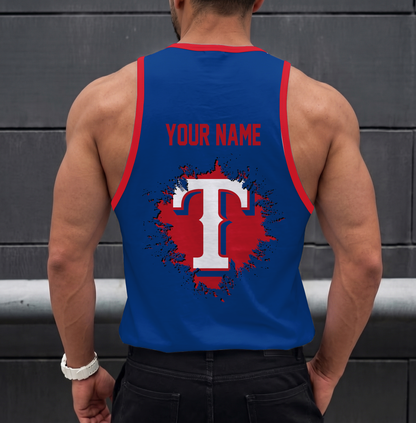 VIRAL EDITION - NEW CUSTOMIZED MLB08 TEXAS RANGERS UNISEX TANK TOP