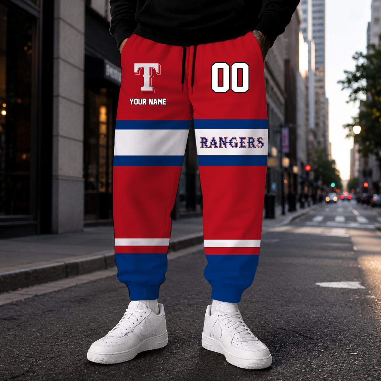 VIRAL EDITION - NEW CUSTOMIZED MLB08 TRS TEXAS RANGERS SWEATPANTS