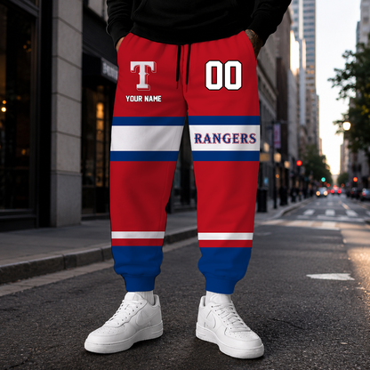 VIRAL EDITION - NEW CUSTOMIZED MLB08 TRS TEXAS RANGERS SWEATPANTS
